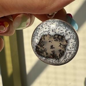 Dendritic Opal Pendant Sterling Silver